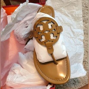 Tori Burch Miller Patent Leather Tan